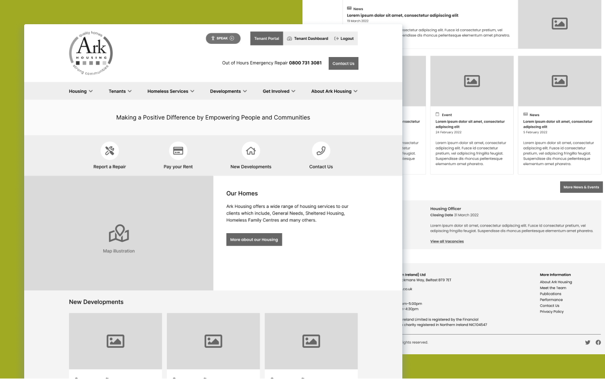 Ark's wireframes