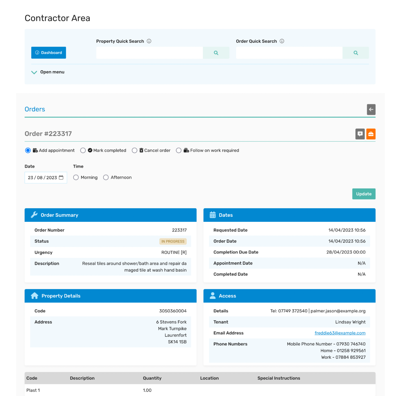 Contractor Portal Admin Dashboard